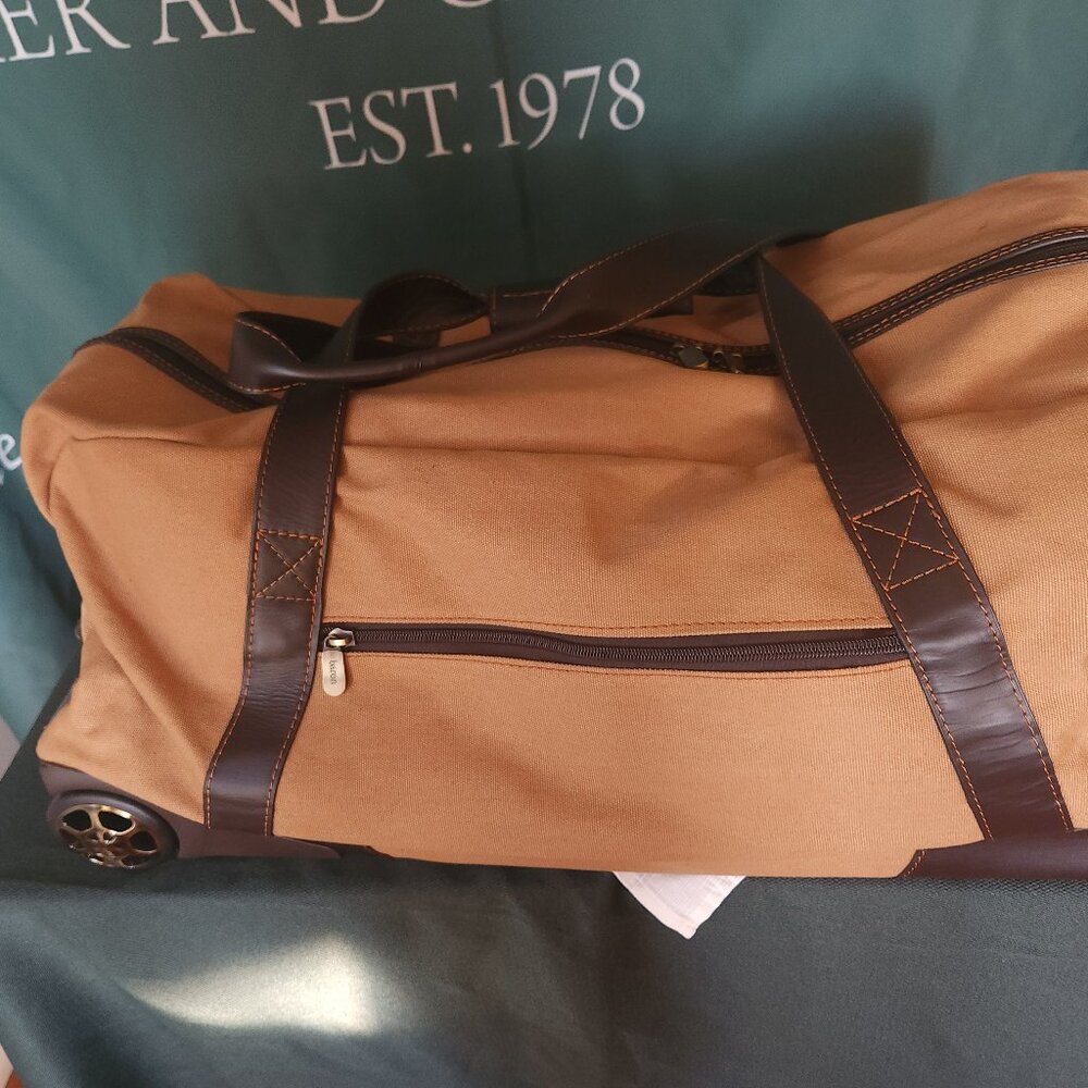 Baron Canvas and Leather Large Wheeled "Weekend Duffle"